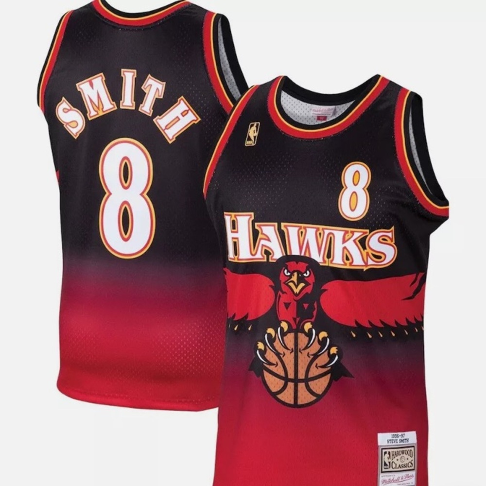 Mitchell & Ness 96 Atlanta Hawks Steve Smith #8 Hardwood Classics Swingman Jerse